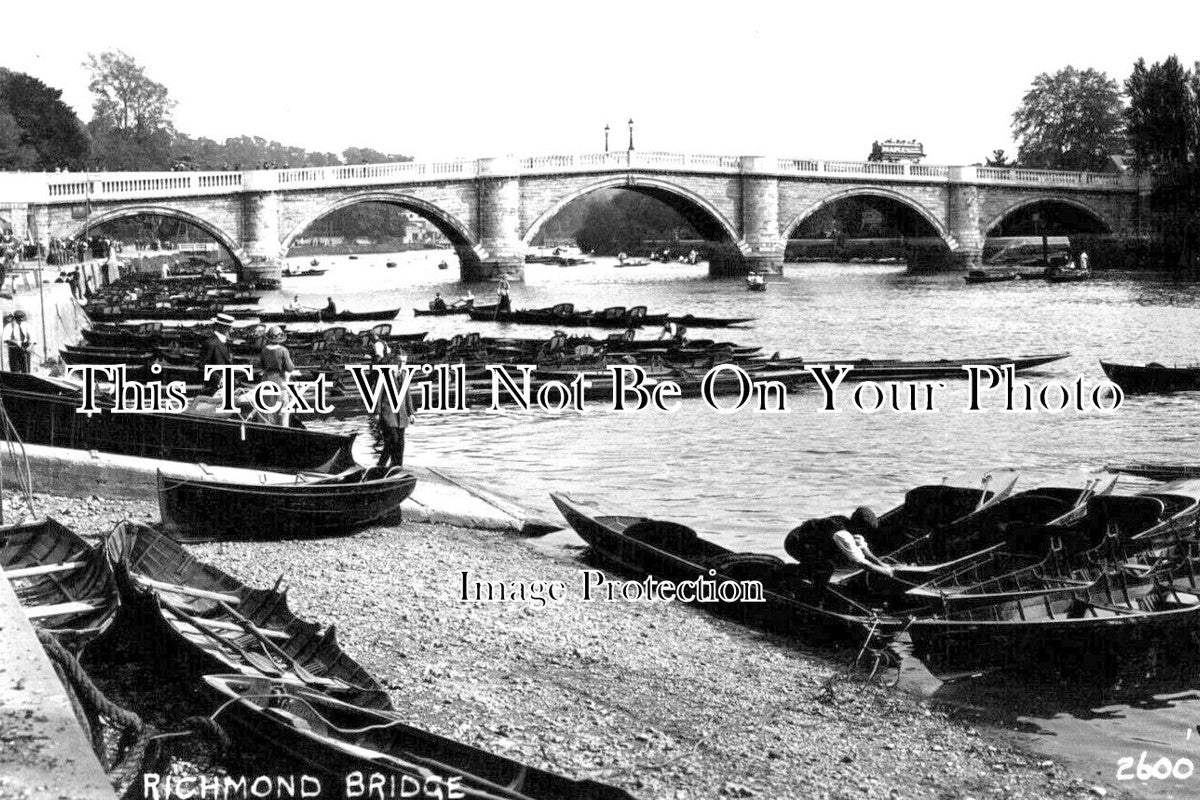 SU 3372 - Richmond Bridge, Richmond On Thames, Surrey c1913