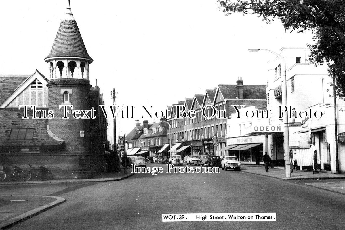 SU 3374 - High Street, Walton On Thames, Surrey c1966