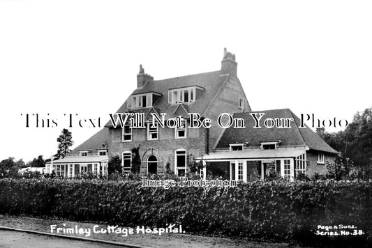 SU 3377 - Frimley Cottage Hospital, Surrey c1914