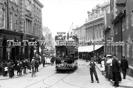 SU 3445 - Tram Car On Crown Hill, Croydon, Surrey