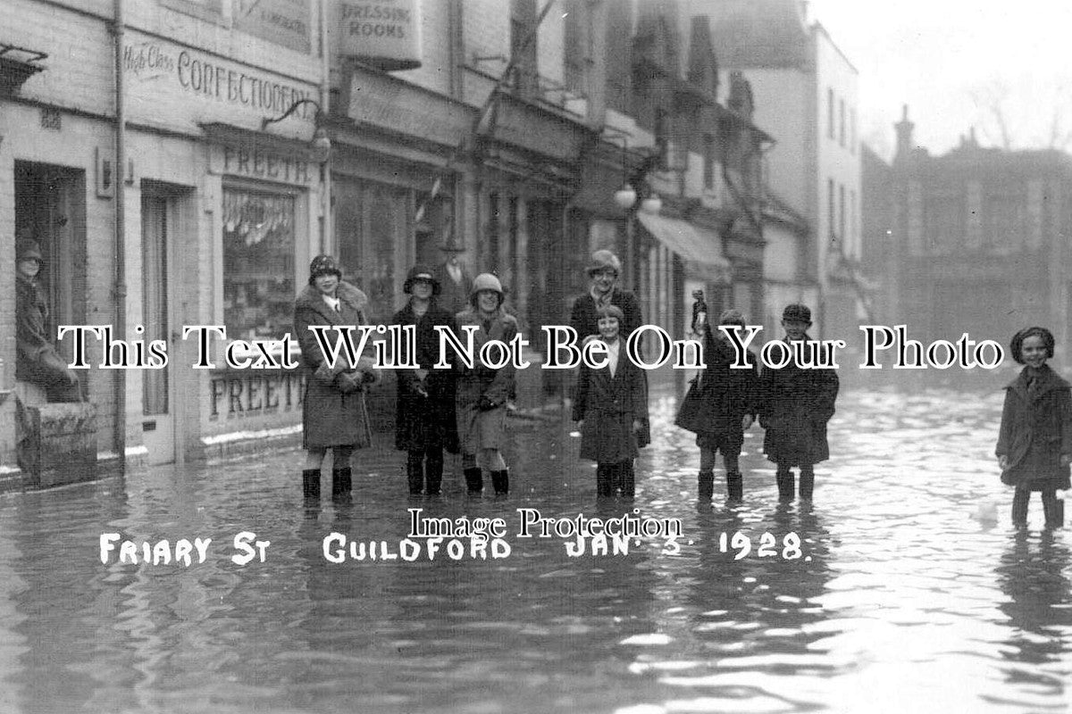 SU 3473 - Friary Street Flood, Guildford, Surrey c1928