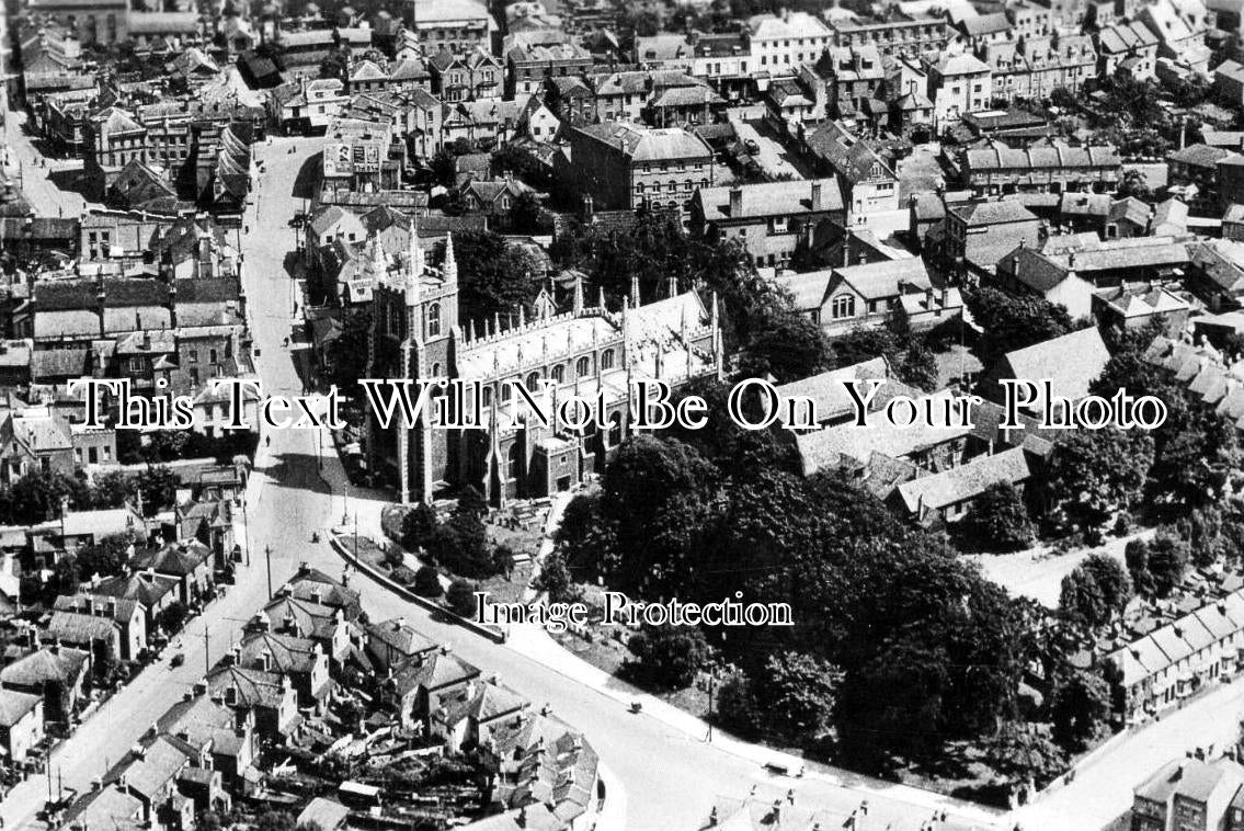 SU 348 - Croydon Parish Church From The Air, Surrey c1926