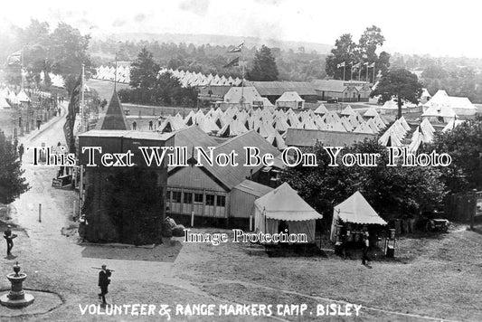 SU 3504 - Volunteer & Range Markers Camp, Bisley, Surrey c1907