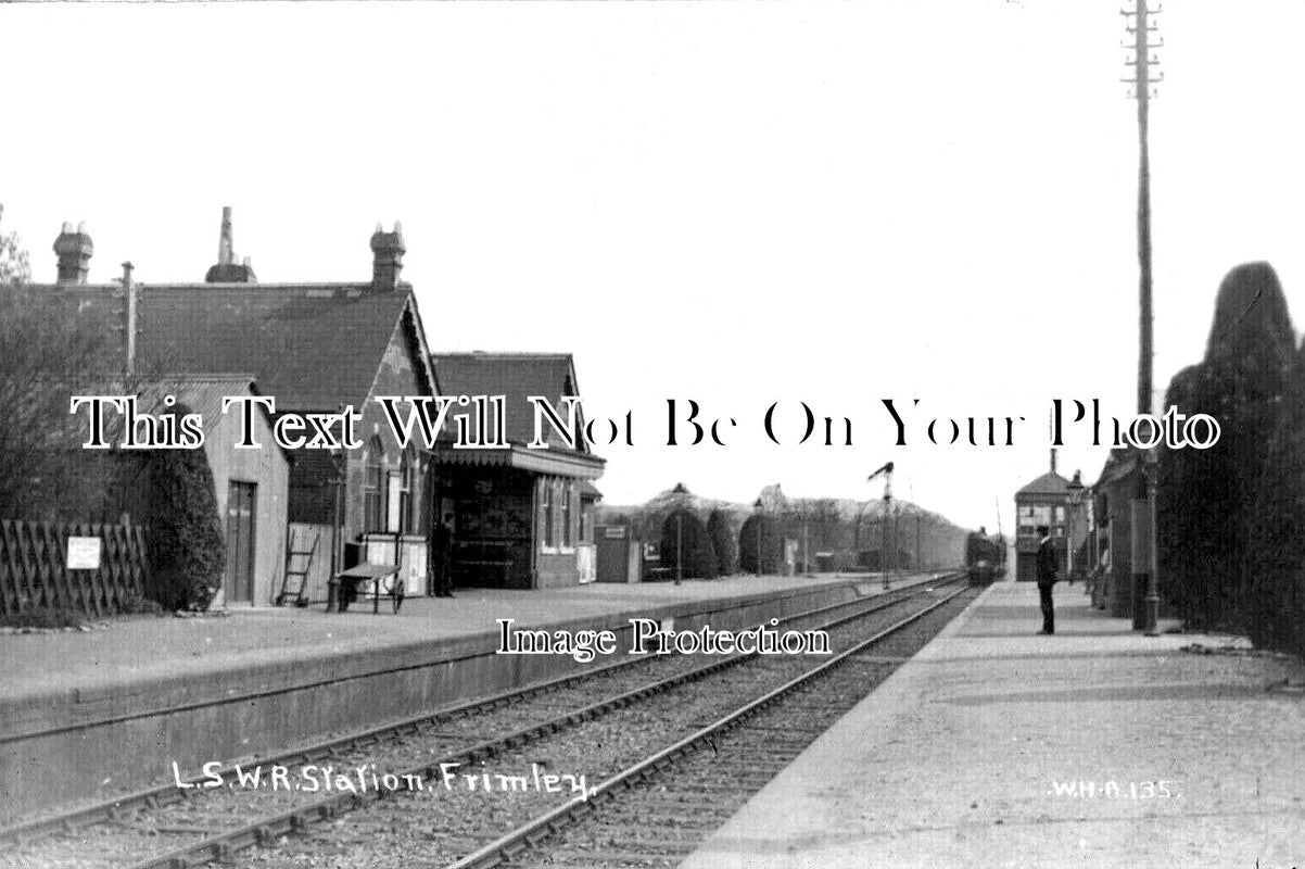 SU 3551 - LSWR Frimley Railway Station, Surrey c1908