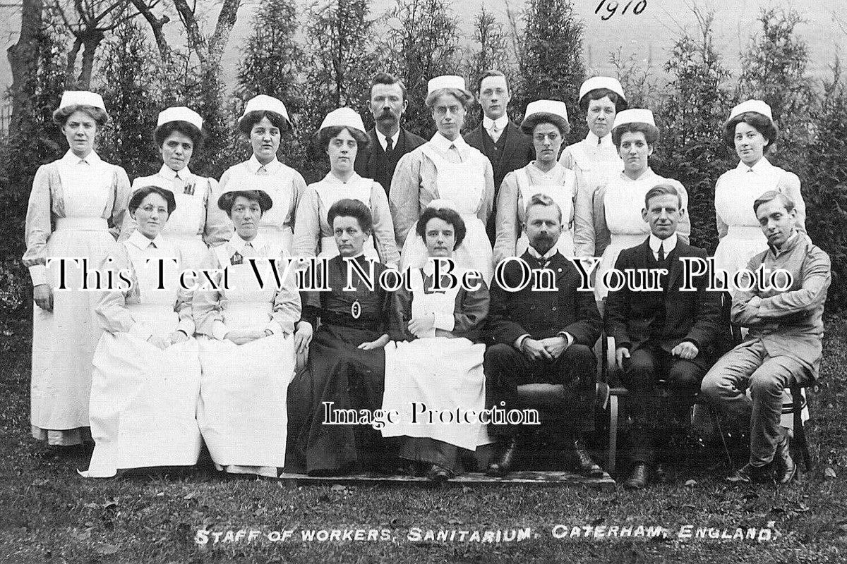 SU 3590 - Staff Of Workers Sanatorium, Caterham, Surrey c1910