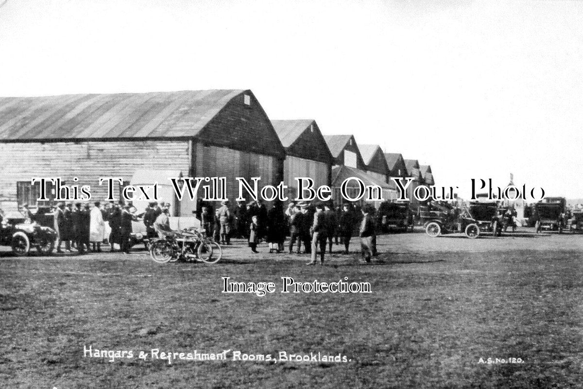 SU 3612 - Hangars & Refreshment Rooms, Brooklands, Surrey