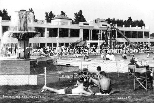 SU 3636 - Swimming Pool, Croydon, Surrey c1930