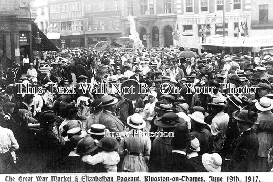 SU 3737 - Kingston On Thames Great War Market, Surrey 1917