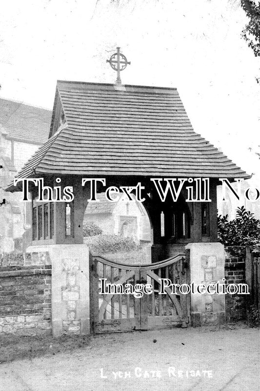 SU 3776 - Lych Gate, Reigate Church, Surrey – JB Archive