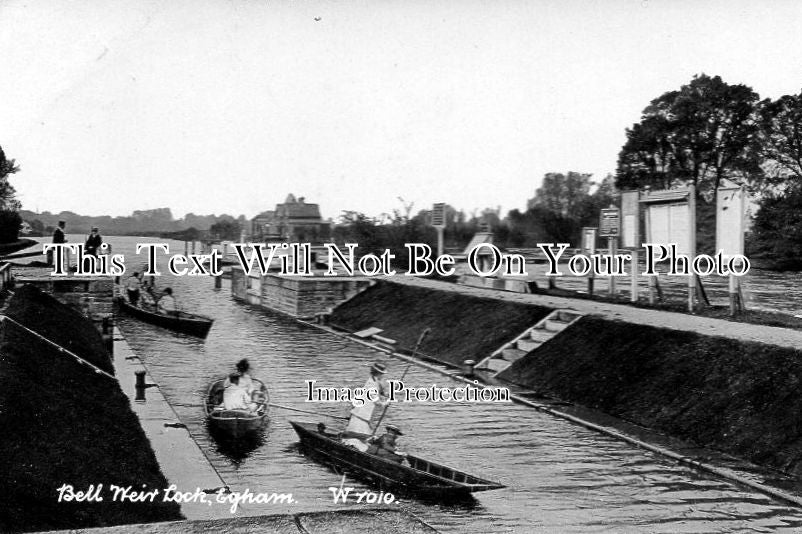 SU 385 - Bell Weir Lock, Egham, Surrey c1906