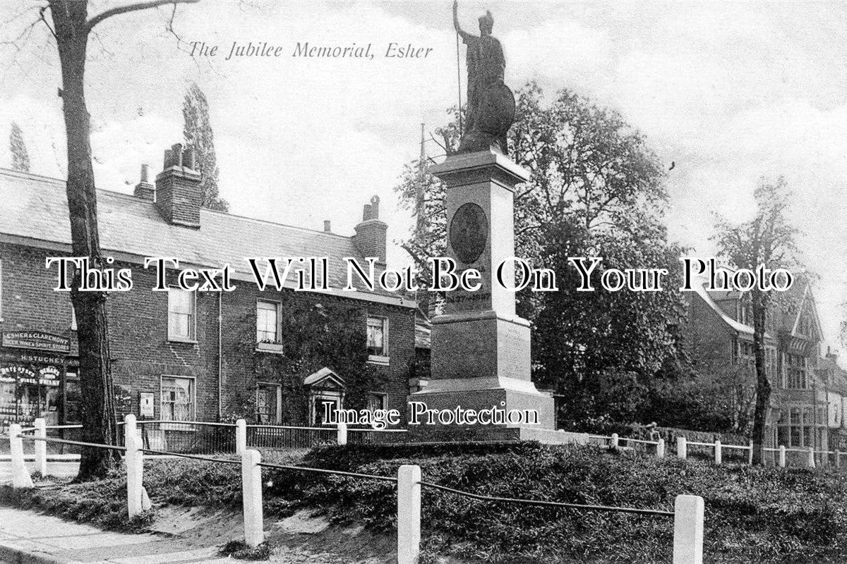 SU 395 - Jubilee Memorial, Esher, Surrey c1905