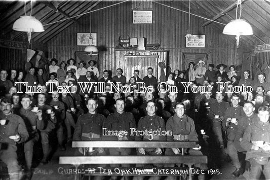 SU 397 - The Guards Taking Tea, Oak Hall, Caterham, Surrey 1915