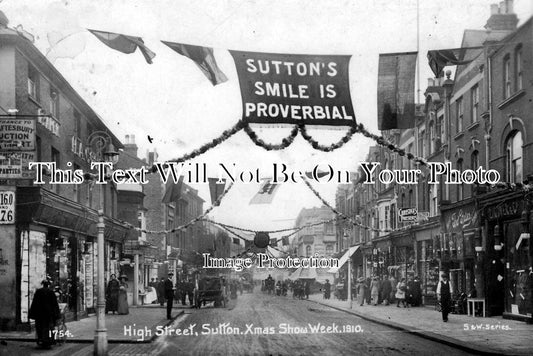 SU 421 - Xmas Decorations, High Street, Sutton, Surrey