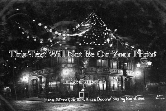 SU 422 - Xmas Decorations, High Street, Sutton, Surrey