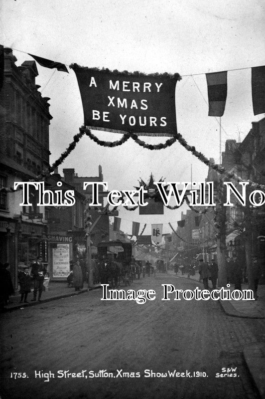 SU 425 - Xmas Decorations, High Street, Sutton, Surrey