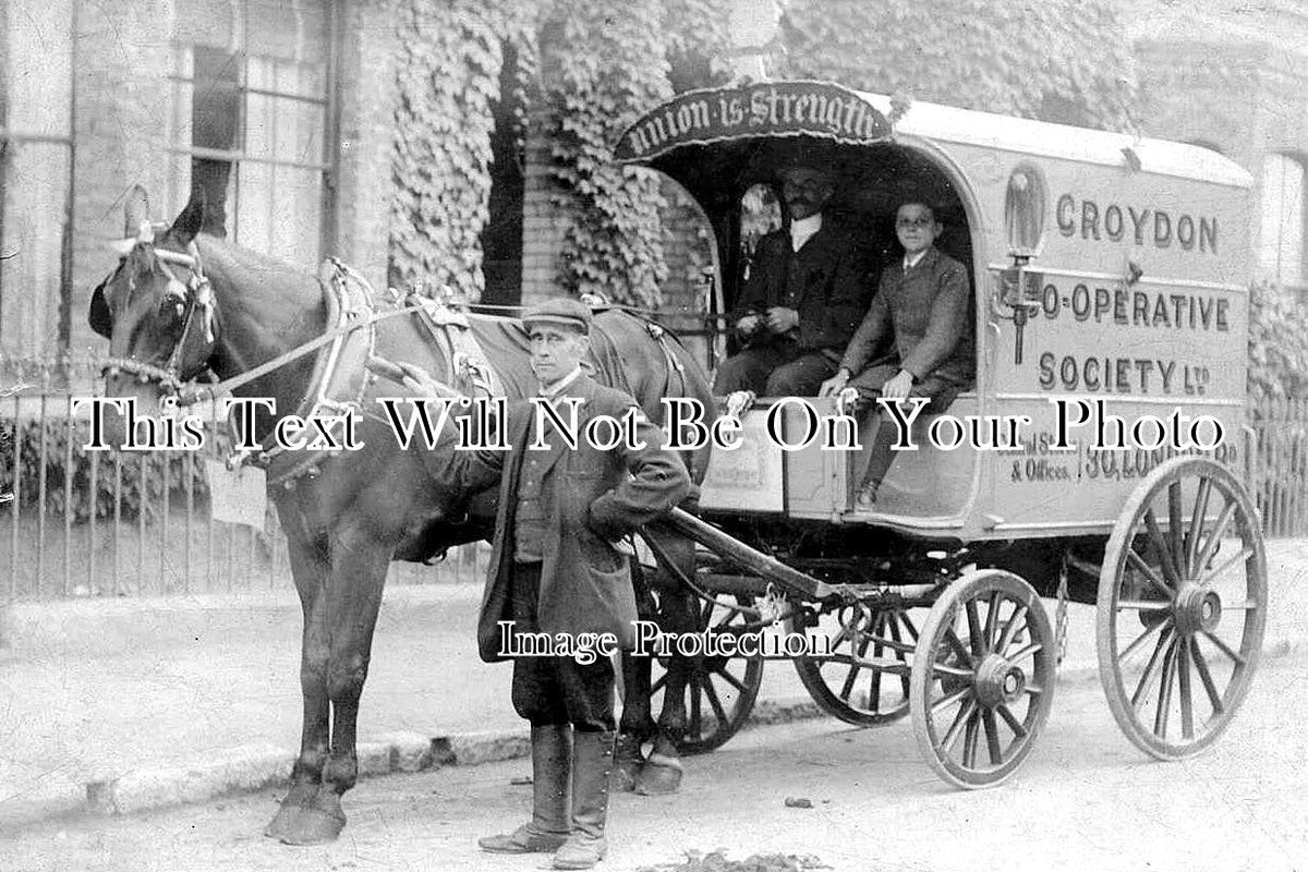 SU 433 - Croydon Co-operative Society Waggon, Croydon, Surrey c1890