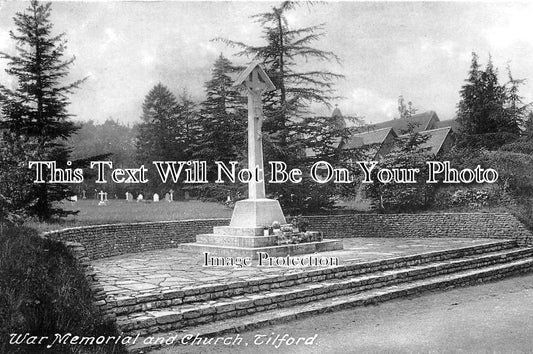 SU 637 - Tilford War Memorial & Church, Surrey