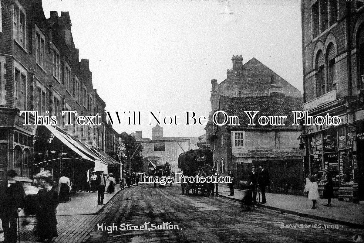 SU 66 - High Street, Sutton, Surrey c1918