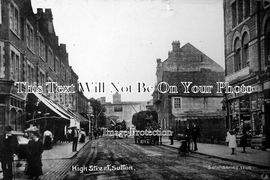 SU 66 - High Street, Sutton, Surrey c1918