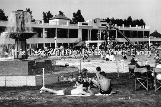 SU 735 - Croydon Open Air Swimming Pool, Surrey