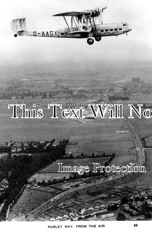 SU 834 - Imperial Airways, Purley Way From The Air, Surrey