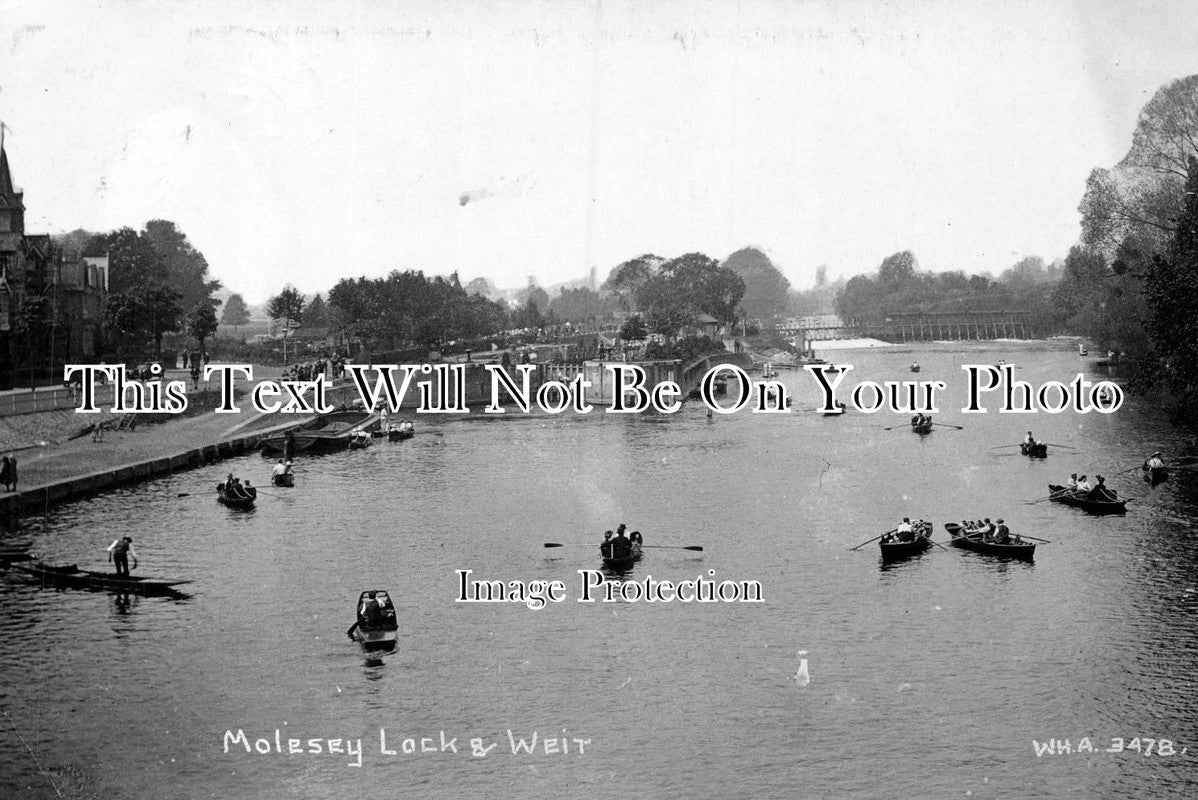 SU 908 - Molesey Lock & Weir, Surrey