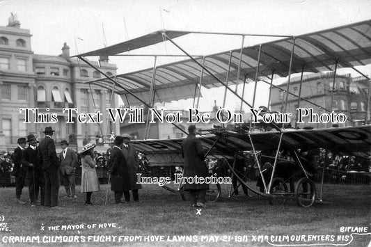 SX 1018 - Graham Gilmours Flight On Biplane, Hove Lawns, Hove, Sussex 1911