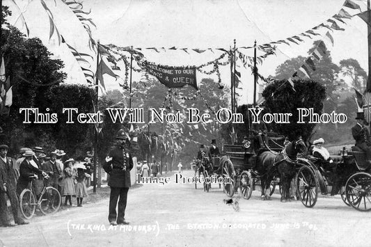 SX 1036 - King Edward VII At Midhurst Railway Station, Sussex 1906