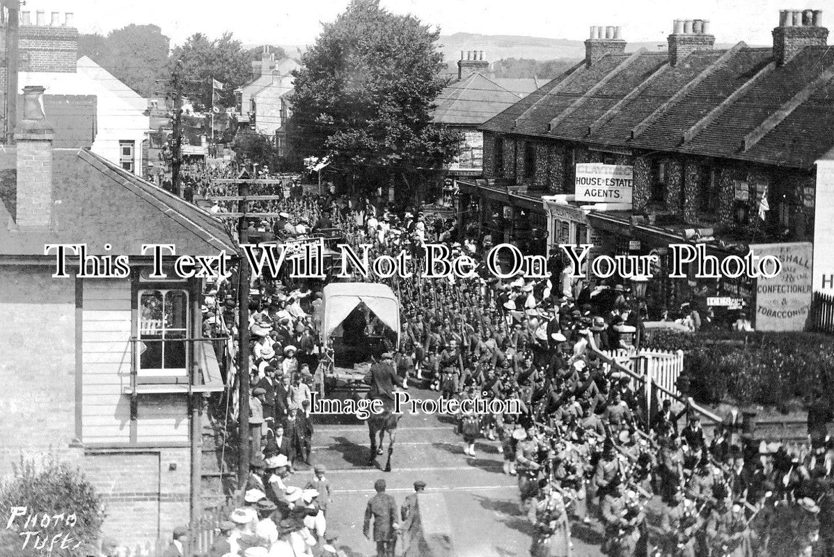 SX 1402 - Departure Of London Scots, South Street, Tarring, Sussex 1915