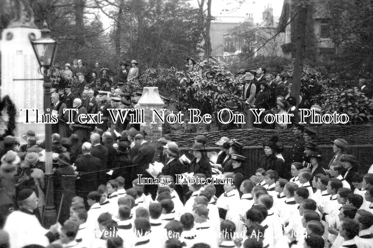 SX 1455 - Unveiling Boer War Memorial, Worthing, Sussex 1921