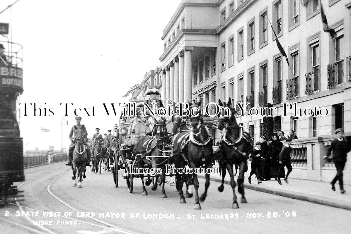 SX 1485 -  Visit Of Lord Mayor Of London, St Leonards, Sussex 1908