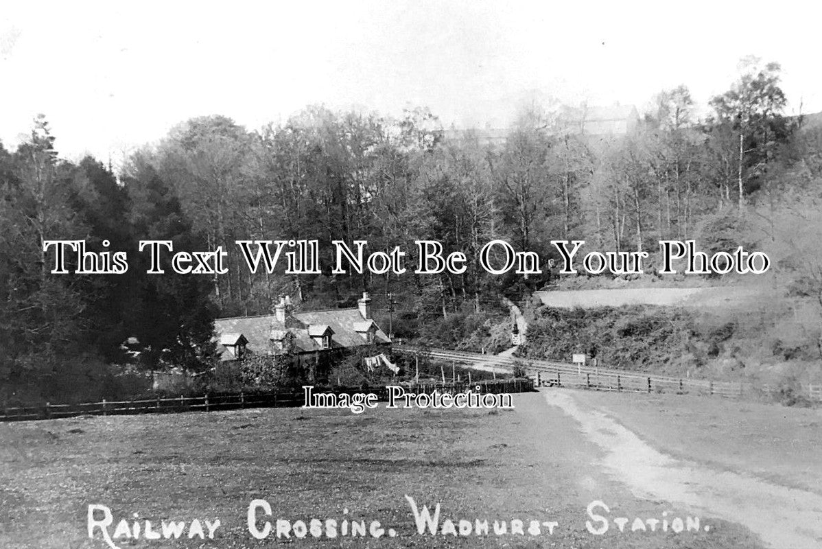 SX 1536 - Railway Crossing Wadhurst Station, Sussex c1913