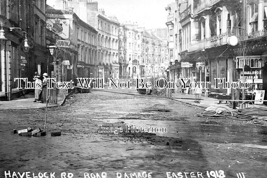SX 1681 - Havelock Road Damage, Hastings, Sussex 1913