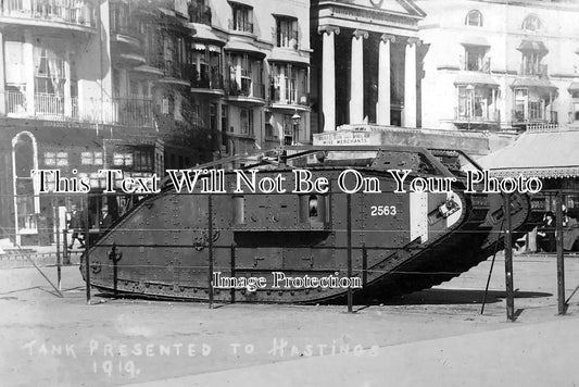 SX 1688 - WW1 Tank Presented To Hastings, Sussex 1919