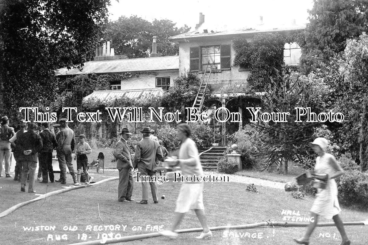 SX 1723 - Salvage After Wiston Rectory Fire, Steyning, Sussex 1930
