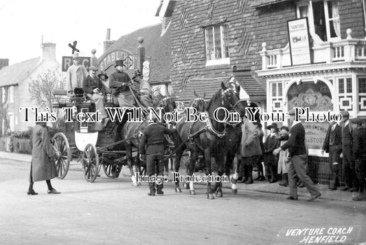 SX 1763 - Venture Coach At Henfield, Sussex c1915