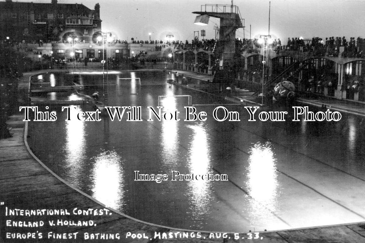 SX 1771 - Swimming International England v Holland Bathing Pool, Hastings, Sussex