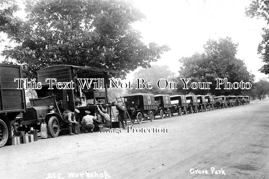 SX 1871 - Army Service Corps Workshop, Grove Park, Lewisham, Sussex 1915 WW1