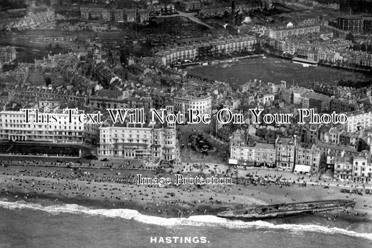 SX 1878 - Aerial View U118 German Submarine Ashore At Hastings, Sussex
