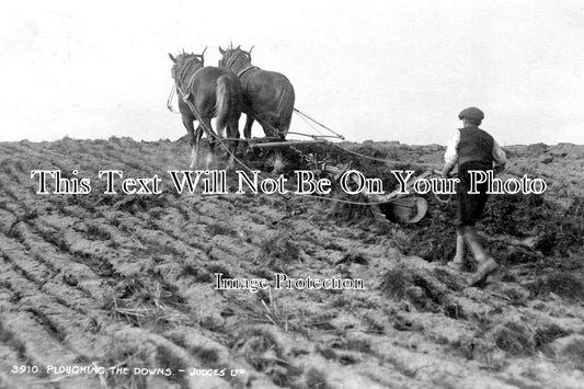 SX 1911 - Ploughing The Downs, Sussex c1926