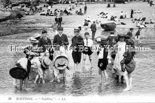 SX 193 - Paddling At Hastings, Sussex