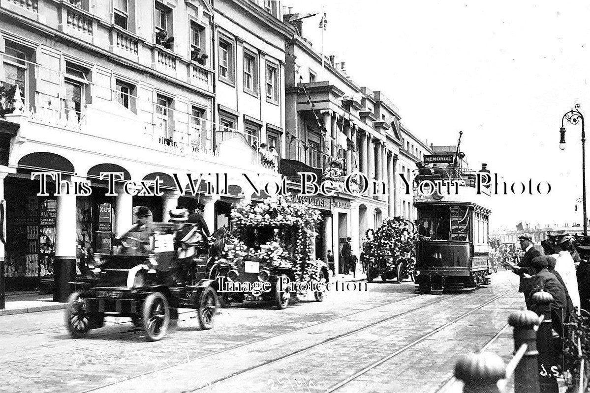 SX 2001 - Motor Parade At St Leonards, Hastings, Sussex 1907