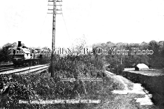 SX 2013 - Steam Railway Train, Burgess Hill, Sussex c1916