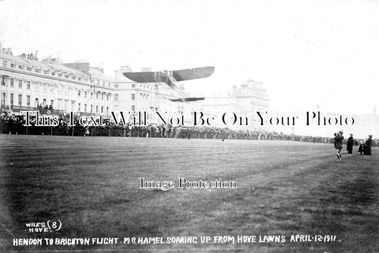 SX 2031 - Hamel Aeroplane, Hove Lawn Hendon To Brighton, Sussex c1911