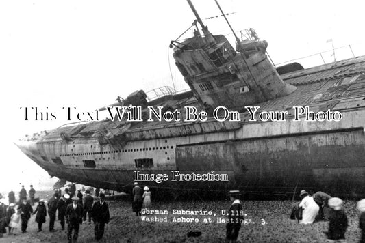 SX 2044 - U118 German Submarine At Hastings, Sussex 1919