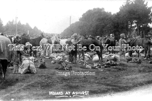 SX 2078 - Indian Soldiers & Horses, Ashurst, Sussex 1914