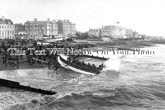 SX 2088 - Lifeboat Launch, Worthing Beach, Sussex 1912