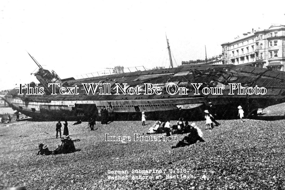 SX 2117 - German Submarine U118 At Hastings, Sussex 1919