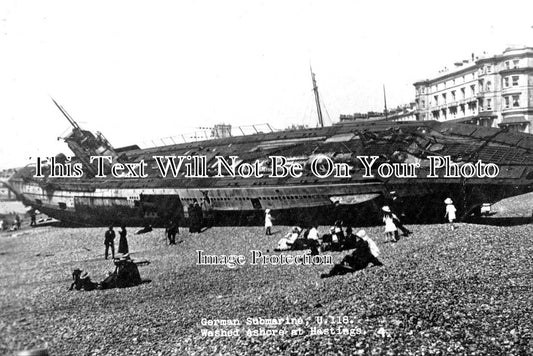 SX 2117 - German Submarine U118 At Hastings, Sussex 1919