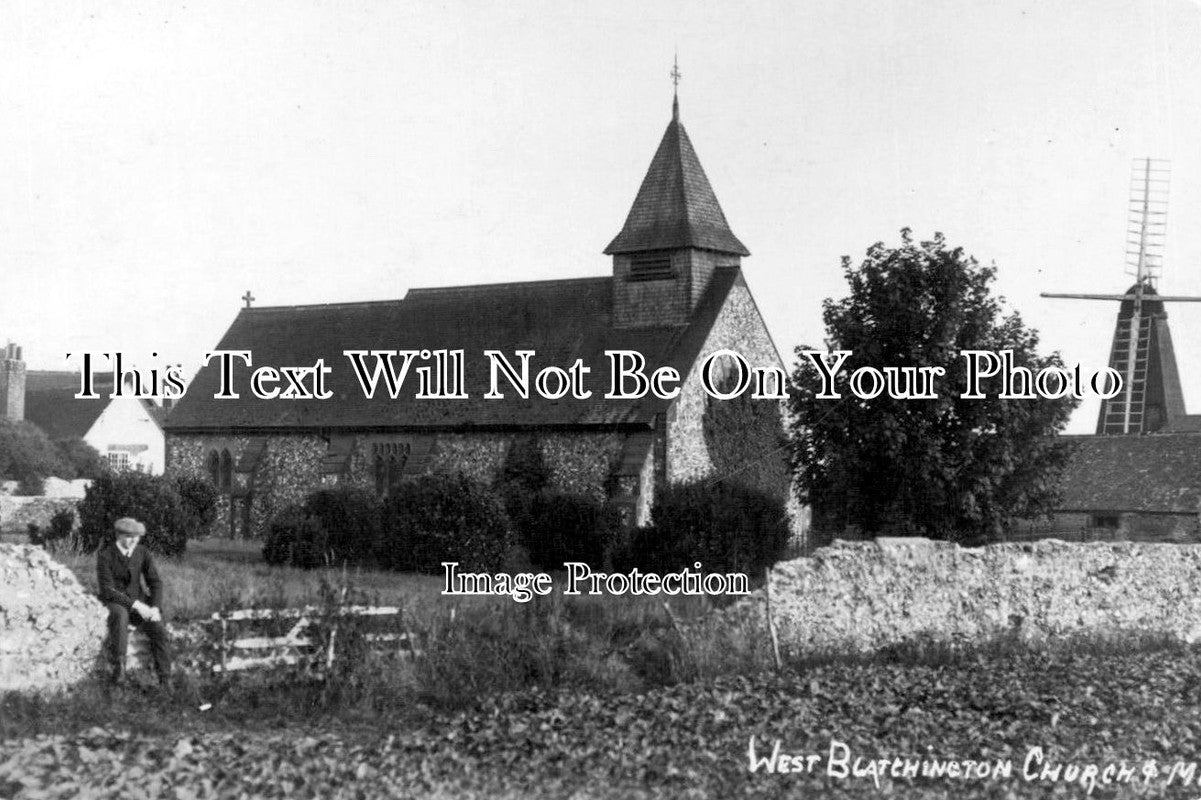 SX 214 - Church & Windmill, West Blatchington, Sussex